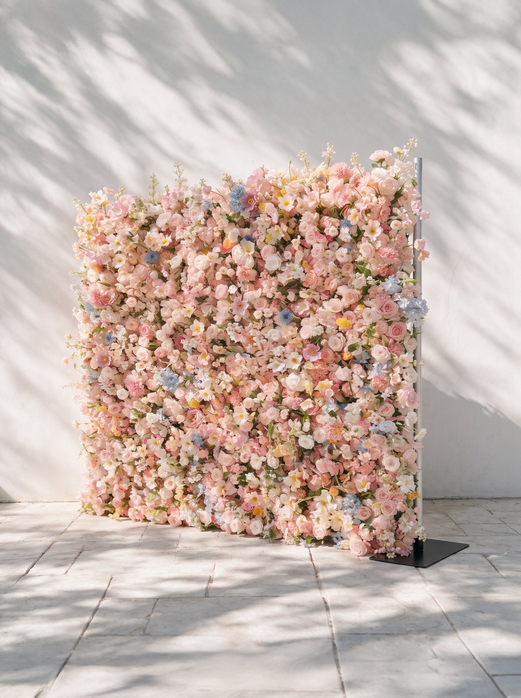 Sorbet：2026 Luxury 5D Macaron Floral Wall with Greenery Roll-Up Backdrop for Whimsical Bridal Showers