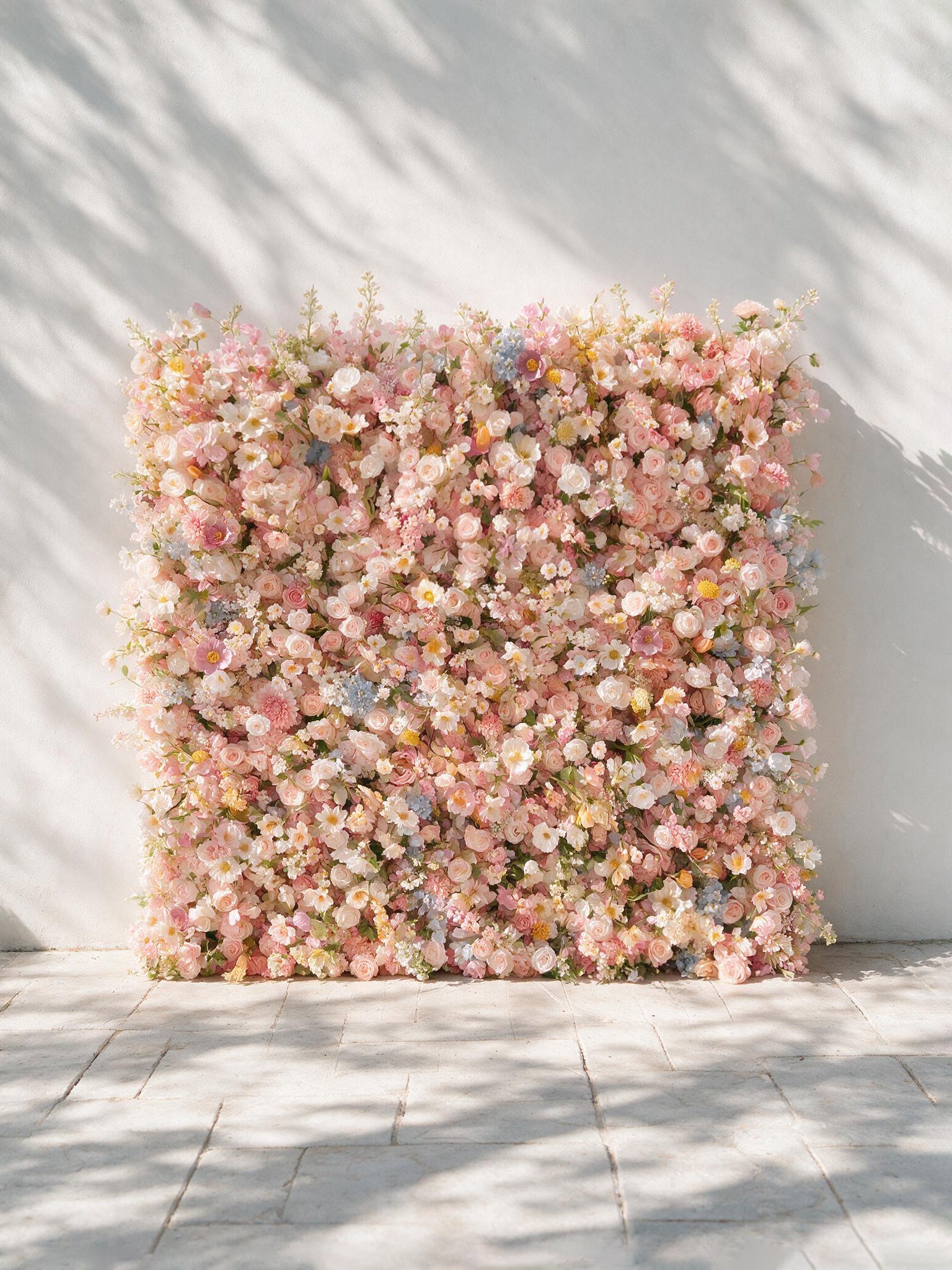 Sorbet：2026 Luxury 5D Macaron Floral Wall with Greenery Roll-Up Backdrop for Whimsical Bridal Showers