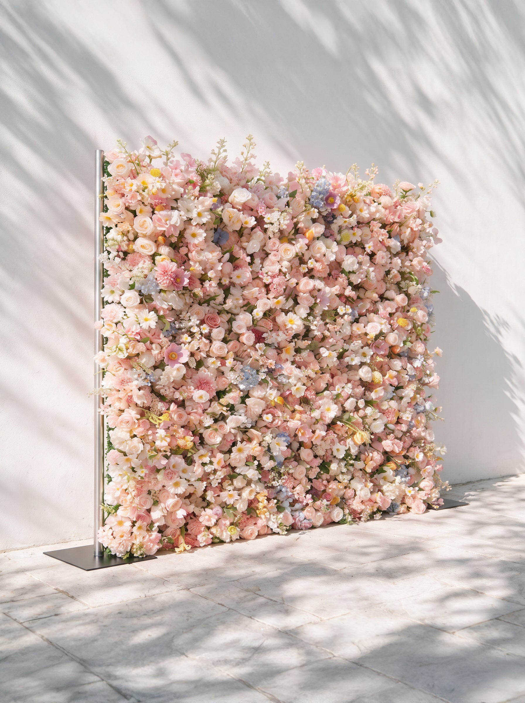 Sorbet：2026 Luxury 5D Macaron Floral Wall with Greenery Roll-Up Backdrop for Whimsical Bridal Showers