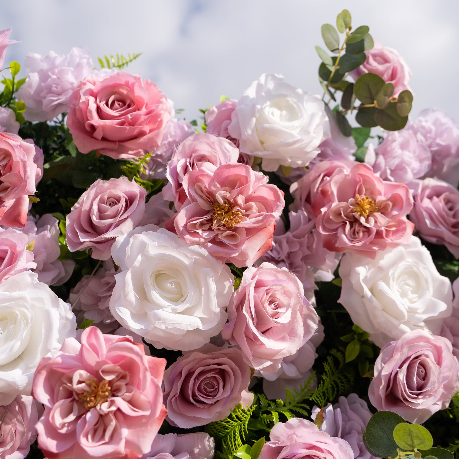 Valen: 3D Dreamy Purple Floral Backdrop for Elegant Event Decor