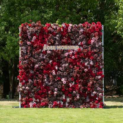 Vino：4D Fabric Artificial zip up curtain flower wall 8ft*8ft