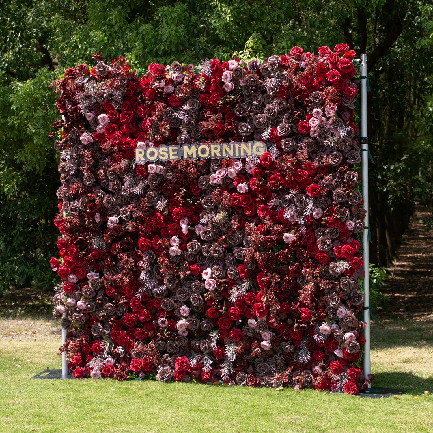 Vino：4D Fabric Artificial zip up curtain flower wall 8ft*8ft