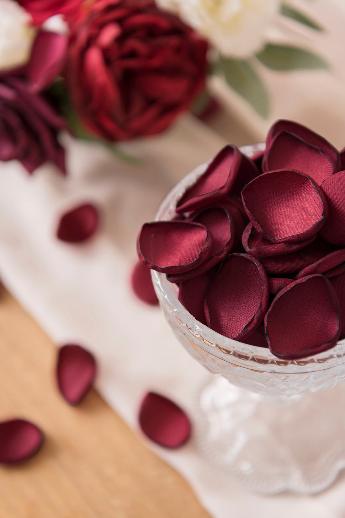 Burgundy Flower Petals -R133 Rose Morning