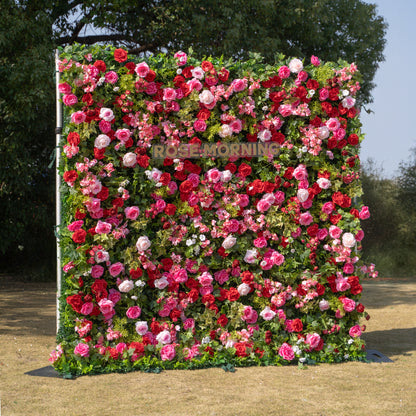 Zinfandel：3D Fabric Artificial rolling up curtain flower wall