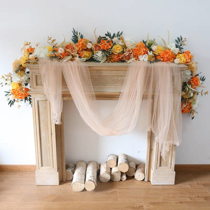 Tammy：2023 New Long strip flower row trailing long table table arrangement table flower R928 Rose Morning