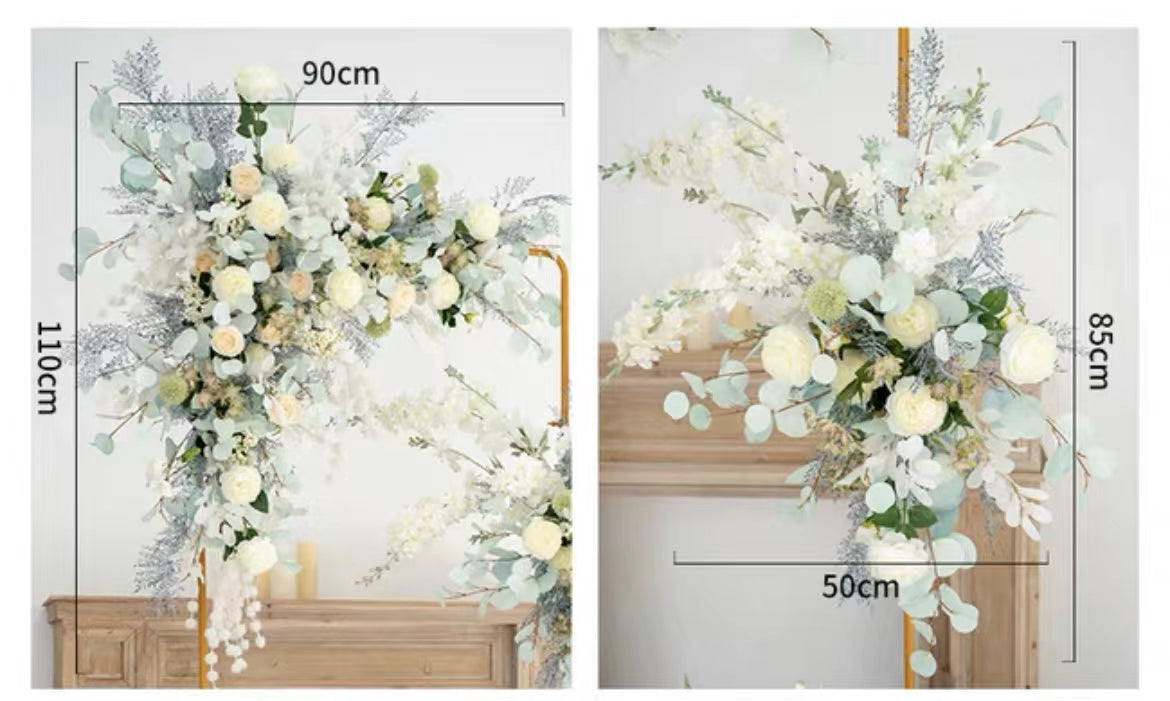 F009:2023 New Wedding Party Background Floral Arch Decoration Including Frame Rose Morning