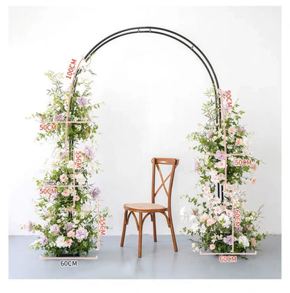 F018:2023 New Wedding Party Background Floral Arch Decoration Including Frame Rose Morning