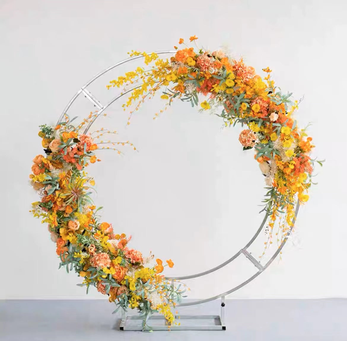 F037:2023 New Wedding Party Background Floral Arch Decoration Including Frame Rose Morning