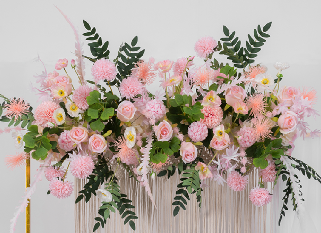 Q065:Wedding Party Lane Flower Row Table Decoration Rose Morning