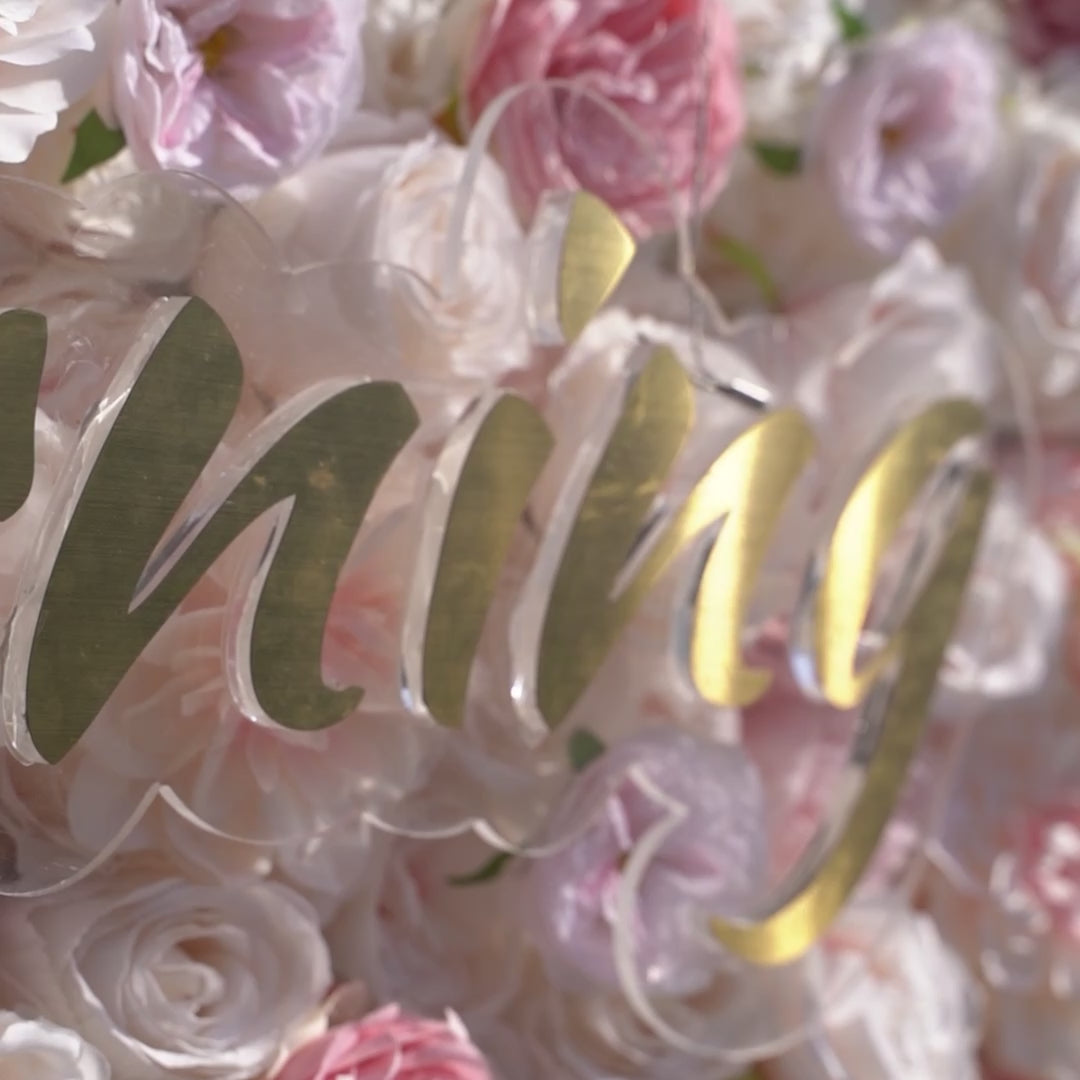 Miss Bella：3D Fabric Artificial rolling up curtain flower wall
