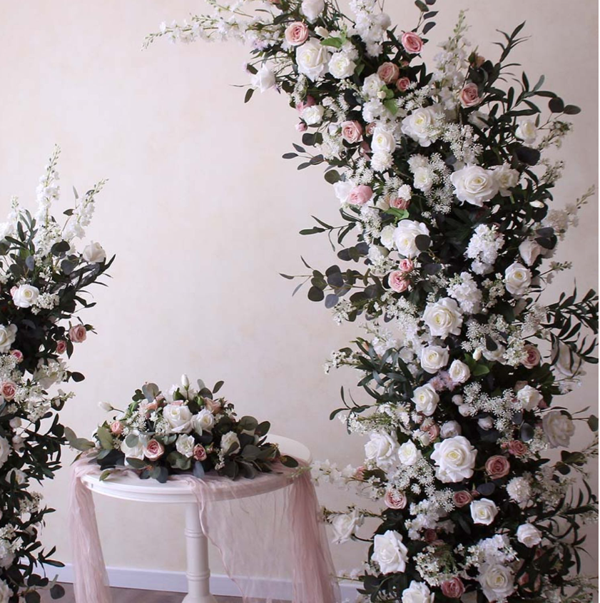 Z010:2023 New Wedding Party Background Floral Arch Decoration Including Frame Rose Morning