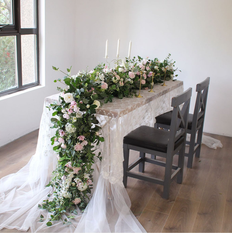 Z021: 2023 New Wedding Party Lane Flower Row Table Decoration Rose Morning