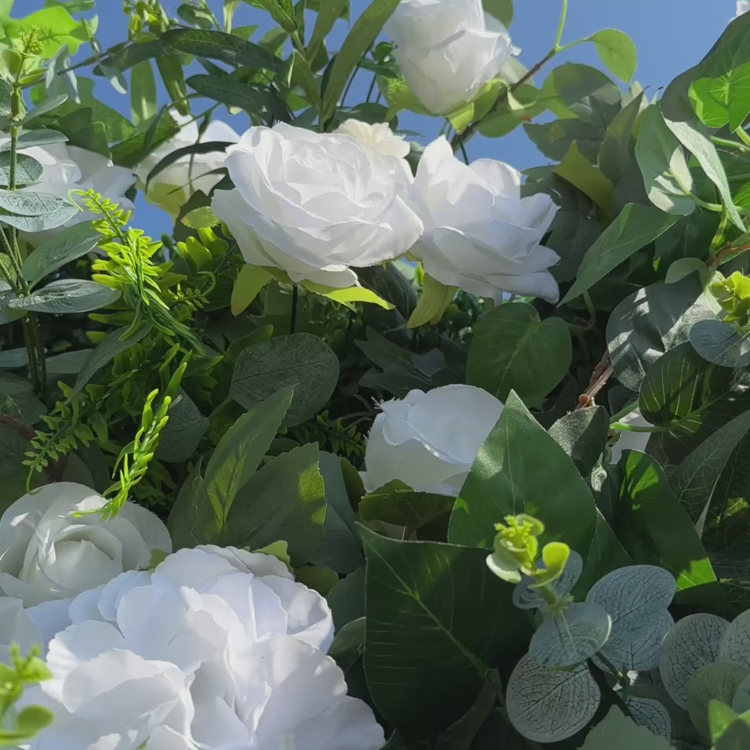 Spring：3D Fabric Artificial rolling up curtain flower wall