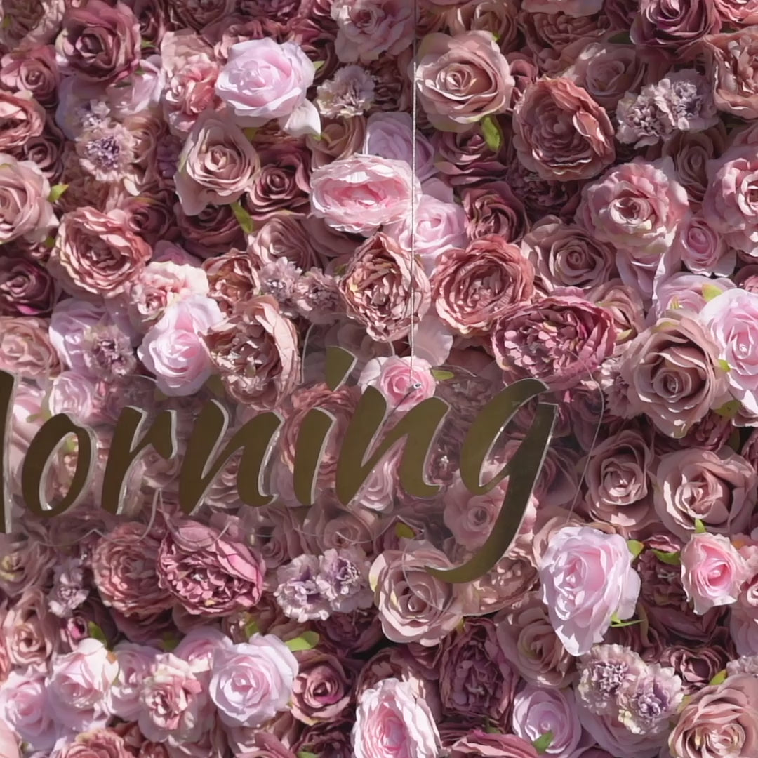 Monet：5D Fabric Artificial rolling up curtain flower wall