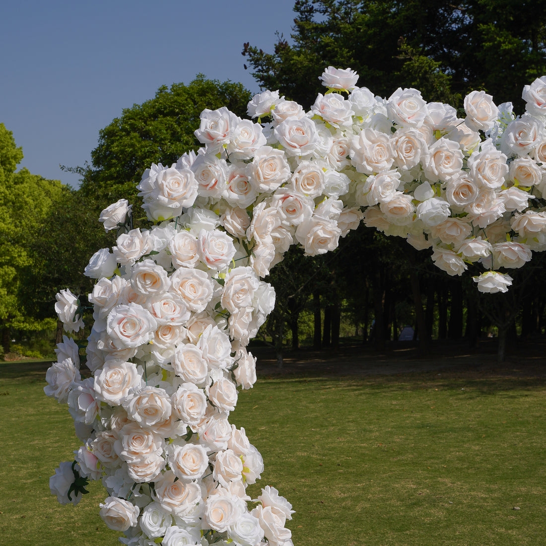 Heart:2023 New Wedding Party Background Floral Arch Decoration Including Frame -R007 Rose Morning