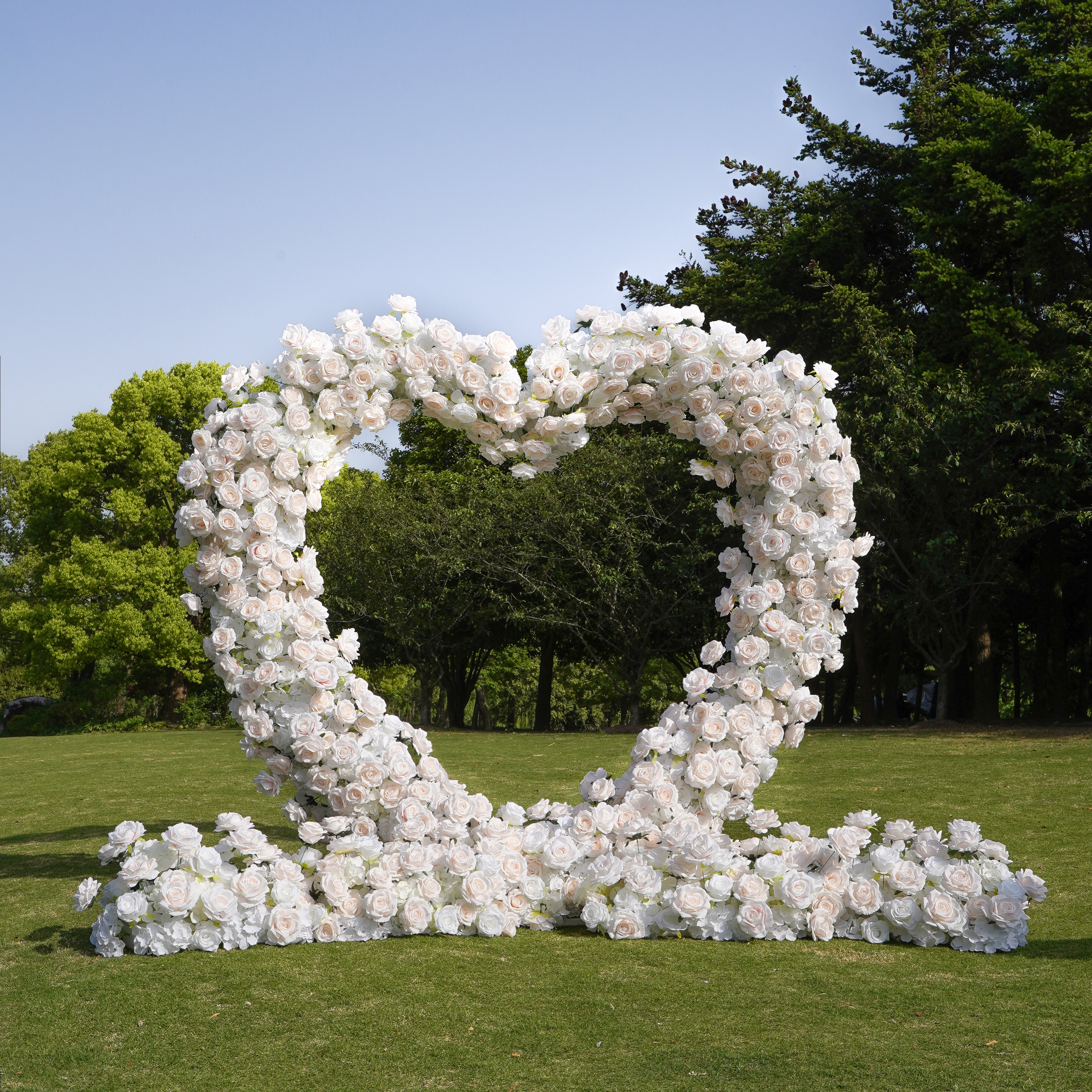 Heart:2023 New Wedding Party Background Floral Arch Decoration Including Frame -R007 Rose Morning