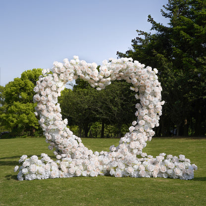 Heart:2023 New Wedding Party Background Floral Arch Decoration Including Frame -R007 Rose Morning