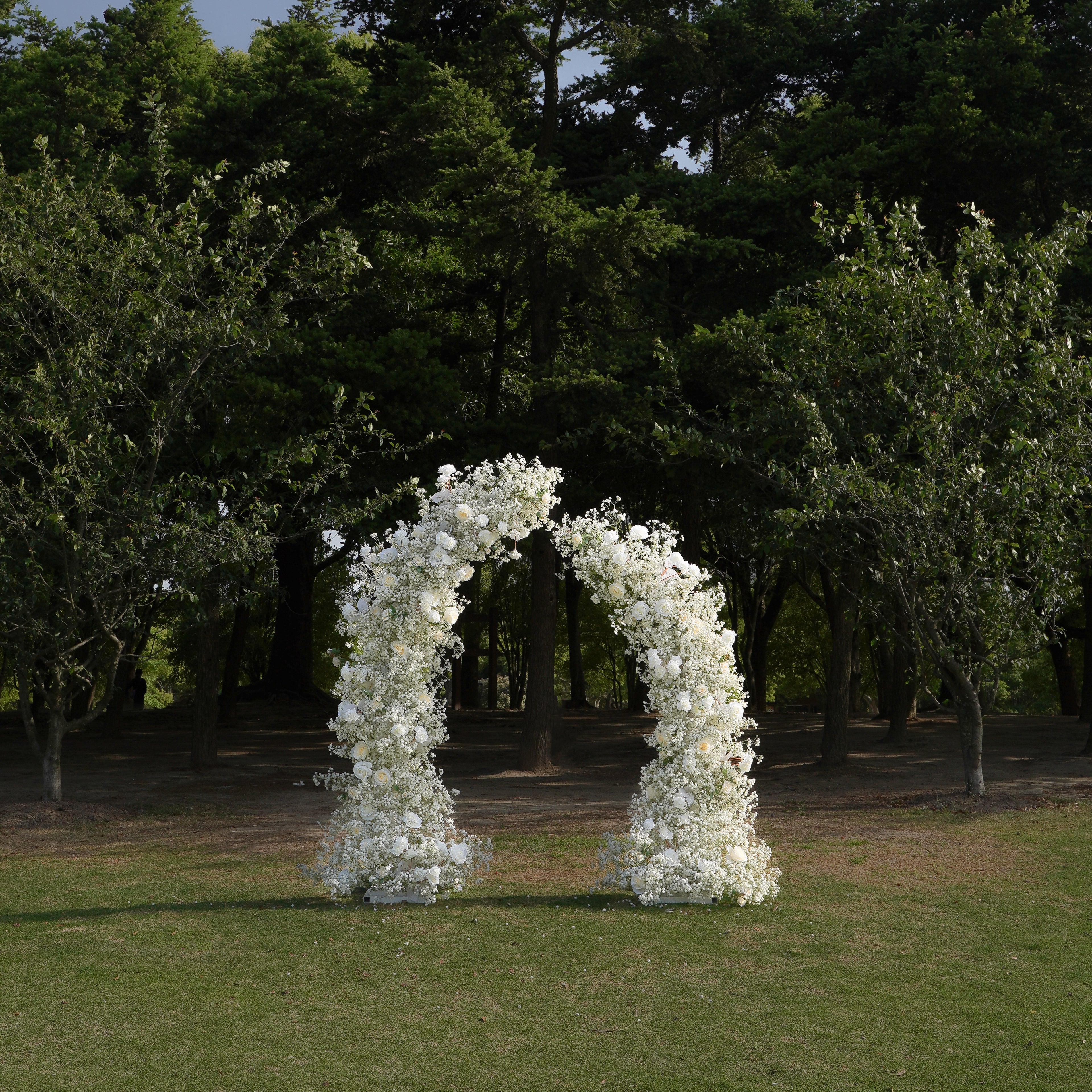 Ivory Arch:2023 New Wedding Party Background Floral Arch Decoration Including Frame -R957 Rose Morning
