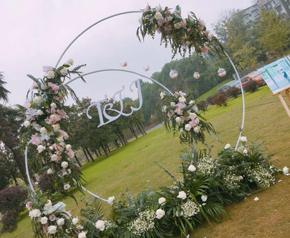 J001:round arch wedding arch frame Rose Morning