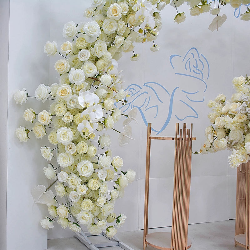Q002:2023 New Wedding Party Background Floral Arch Decoration Including Frame Rose Morning