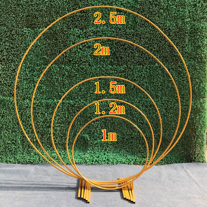 J001:round arch wedding arch frame Rose Morning