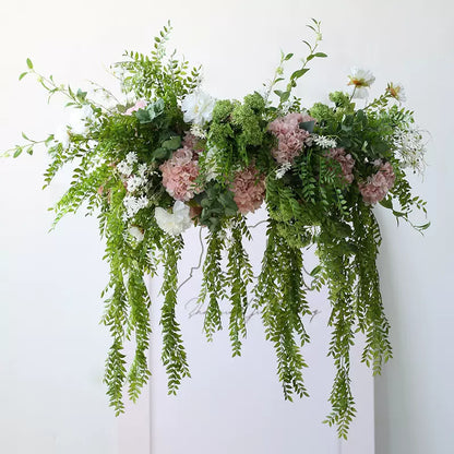 H008:Wedding Party Flower Row Decoration Ceiling Hanging Candles Rose Morning