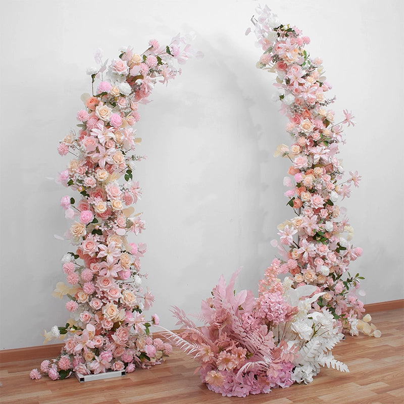 Q004:2023 New Wedding Party Background Floral Arch Decoration Including Frame Rose Morning