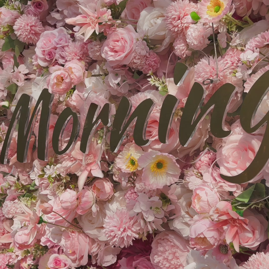 CiCi：5D Fabric Artificial Flower Wall Rolling Up Curtain Flower Wall (Ready to Ship)