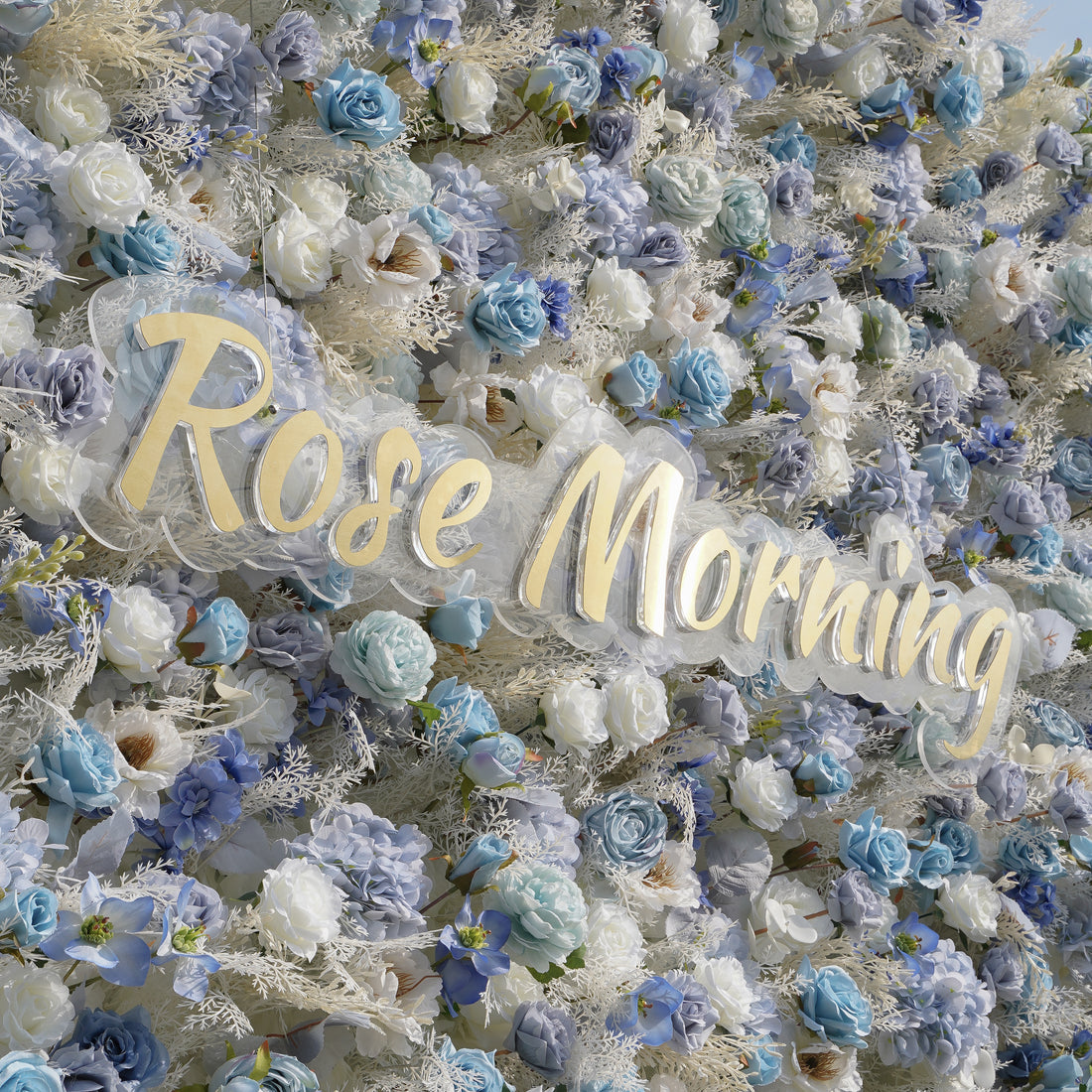 Rose Morning“The flower walls are made of artificial flowers in various colors, layered at different levels to create a lush, elegant and natural look. The exclusive zipper design and roll-up design make it easy to install and remove.”