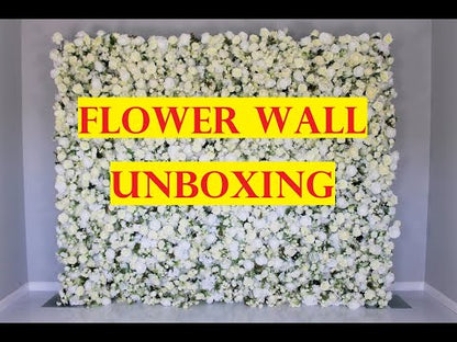 YaYa：Rose Morning Zipper flower wall Fabric Backdrop Artificial rolling up curtain flower wall