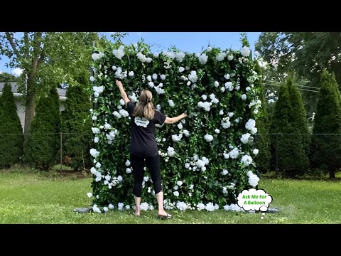 Spring：3D Fabric Artificial rolling up curtain flower wall