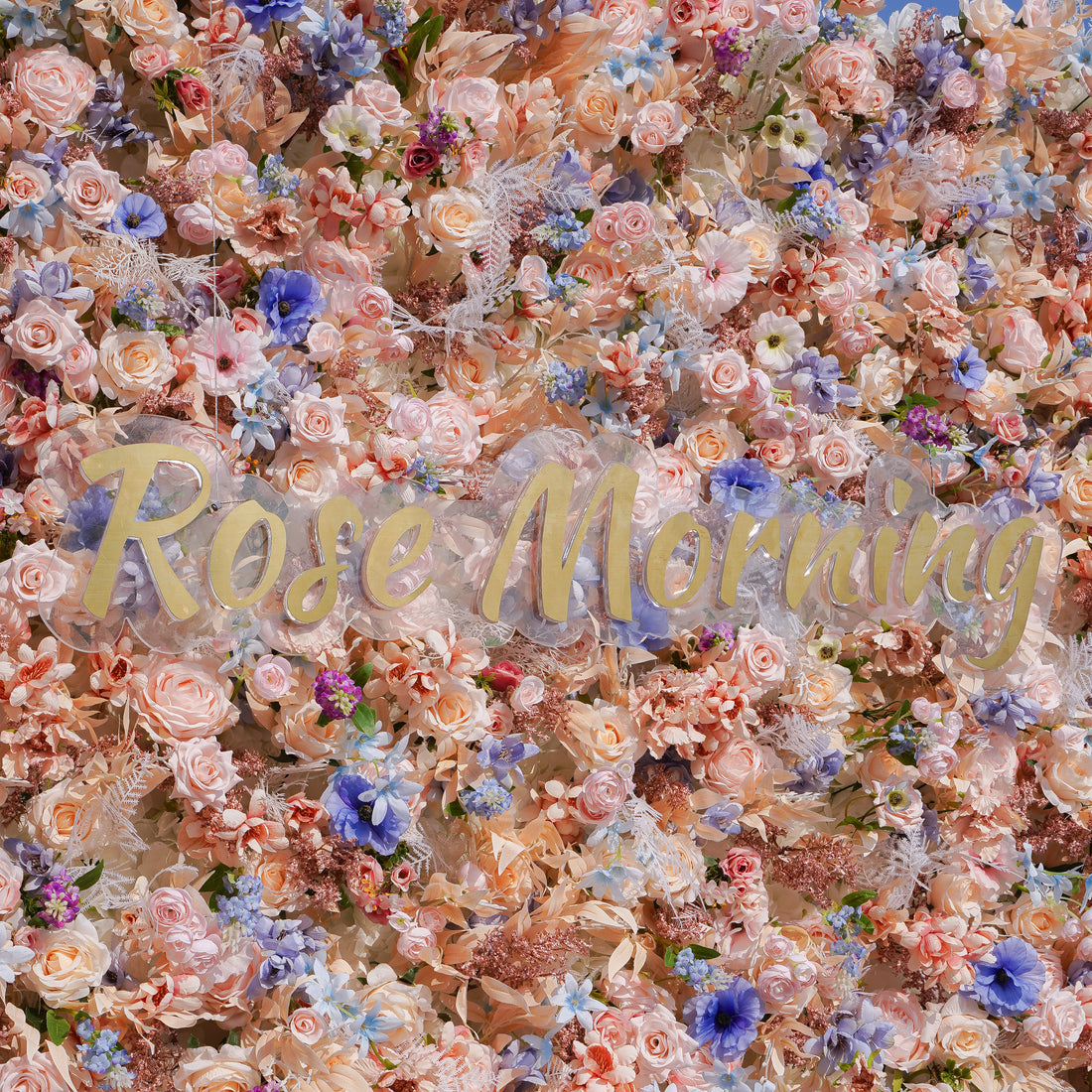 Rose Morning“The flower walls are made of artificial flowers in various colors, layered at different levels to create a lush, elegant and natural look. The exclusive zipper design and roll-up design make it easy to install and remove.”