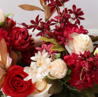 W022:2023 New Flower Centerpiece Bouquet Table Decoration Flower Set Rose Morning