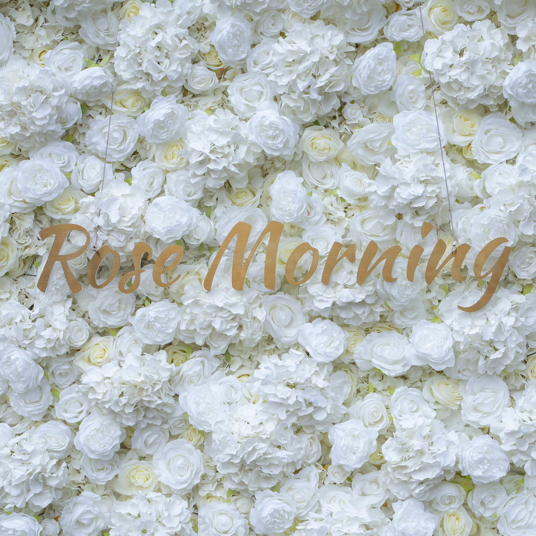 Rose Morning“The flower walls are made of artificial flowers in various colors, layered at different levels to create a lush, elegant and natural look. The exclusive zipper design and roll-up design make it easy to install and remove.”