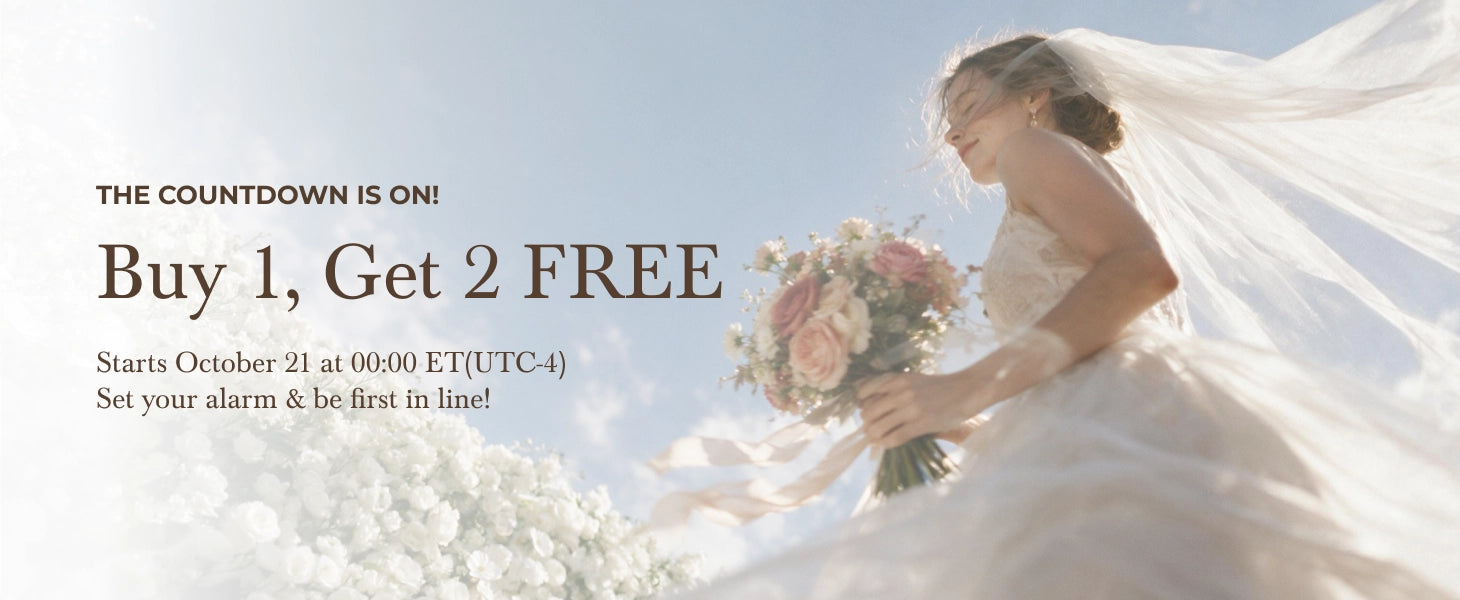 Buy 1, Get 2 FREE. Starts October 21 at 12:00 AM. Set your alarm and be first in line.